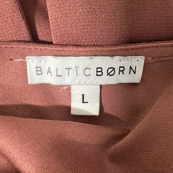 Baltic Born Maxi Dress Size Large Rust Tie Waist Long Sleeve Formal Gown - Picture 8 of 14